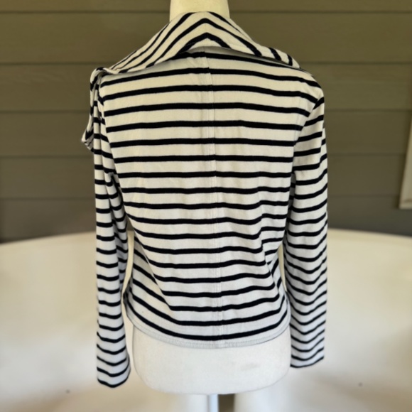 GAP Navy Stripe Moto Jacket - MP - Picture 4 of 8